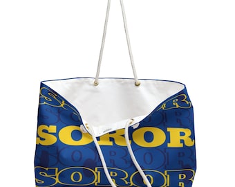 SGRho Inspired Stacked Soror Weekender Bag