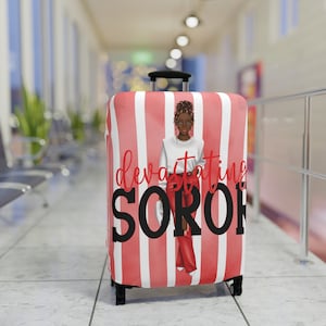 Delta Sigma Theta Devastating Soror Luggage Cover
