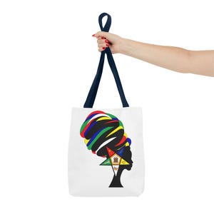 OES Painted Hair Wrap Lady White AOP Tote Bag