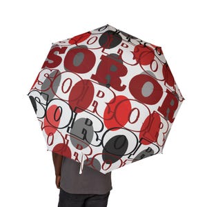 DST Stacked Soror Semi-Automatic Umbrella|Chic Compact Rain Umbrella| Stylish Gift for Women|Unique Prints