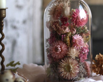 Everlasting flowers glass Dome