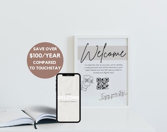 Libro de bienvenida con código QR neutral: Guía digital de alquiler