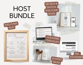 Editable Airbnb Host Toolkit: Welcome Book, Cleaning Checklist (Digital)