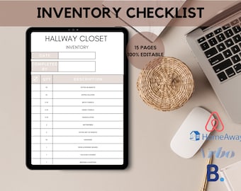 Airbnb Host Inventory Checklist: Editable Template (Digital Download)