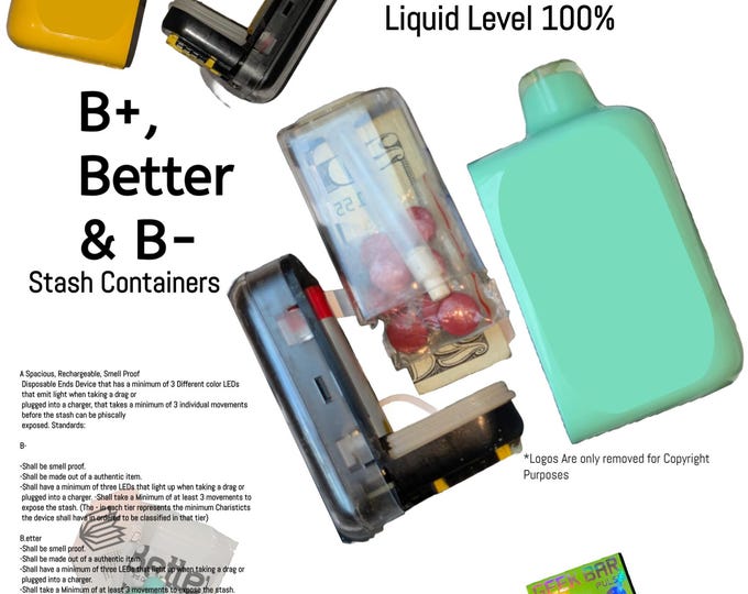 B+ Better & B- In-Plain-Sight Stash Containers For pills/jewelry with user Smell Proof