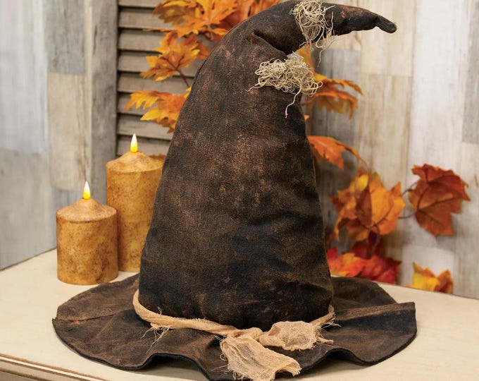 Featured listing image: Witch Hat Primitive Grungy