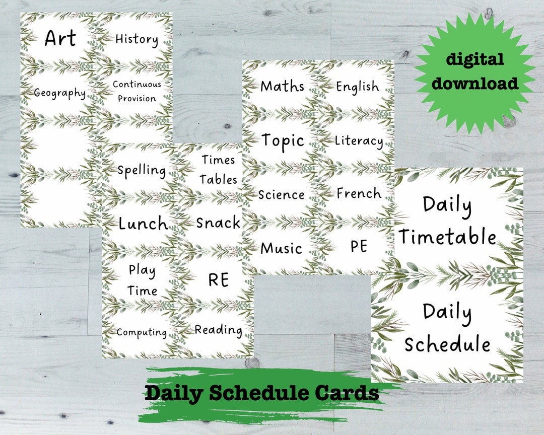 classroom-daily-timetable-cards-schedule-display-etsy
