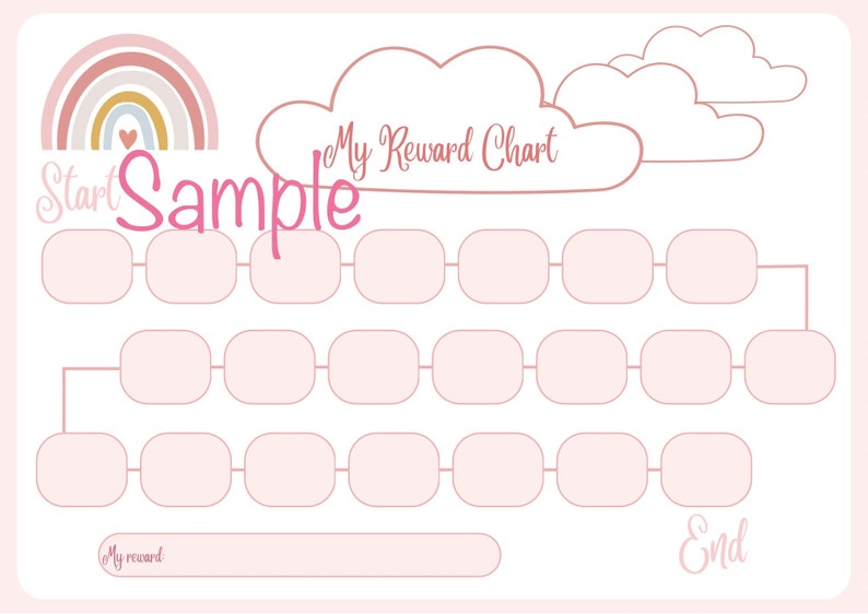 Printable Childrens Reward Chart Behaviour Chart - Etsy