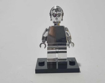 Lego Chrome Silver Minifigure C3 PO  Star Wars