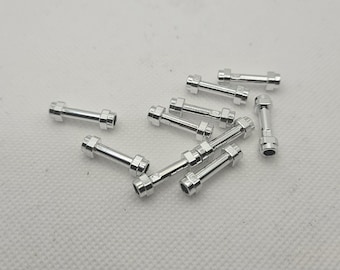 10 X LEGO Chrome Silver Lightsaber Hilt – Genuine LEGO Part