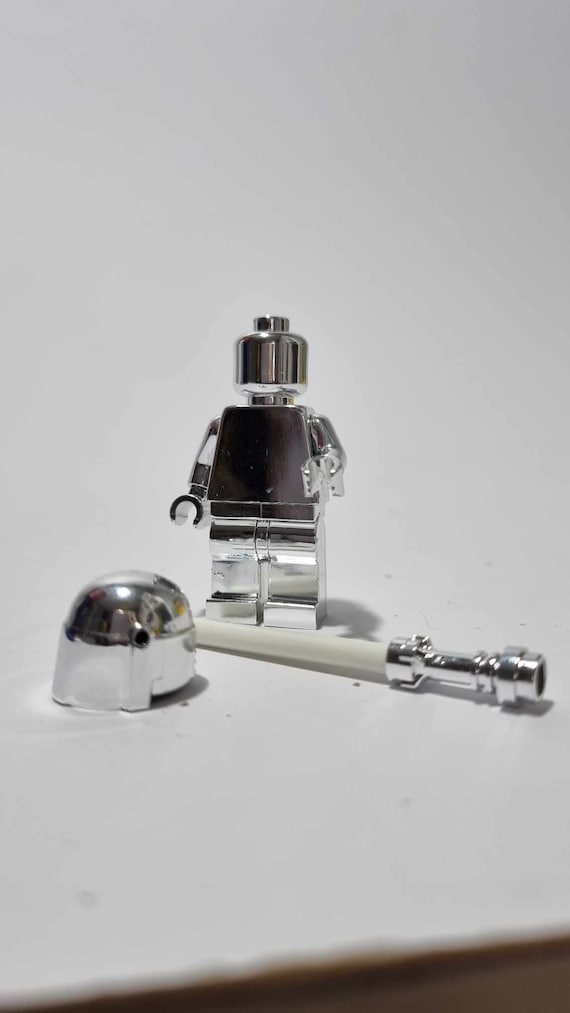 LEGO Chrome Silver Star Wars Mandalorian Minifigure All Original LEGO Parts Etsy