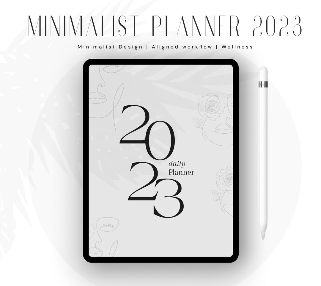 Minimalist Digital Planner 2023 Daily Planner Weekly Year Etsy