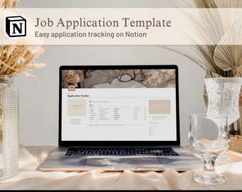 Digital Job Application Tracker Template - Notion Career Planner - Minimalist Job Search Planner - Organize Job Application - Interview Prep