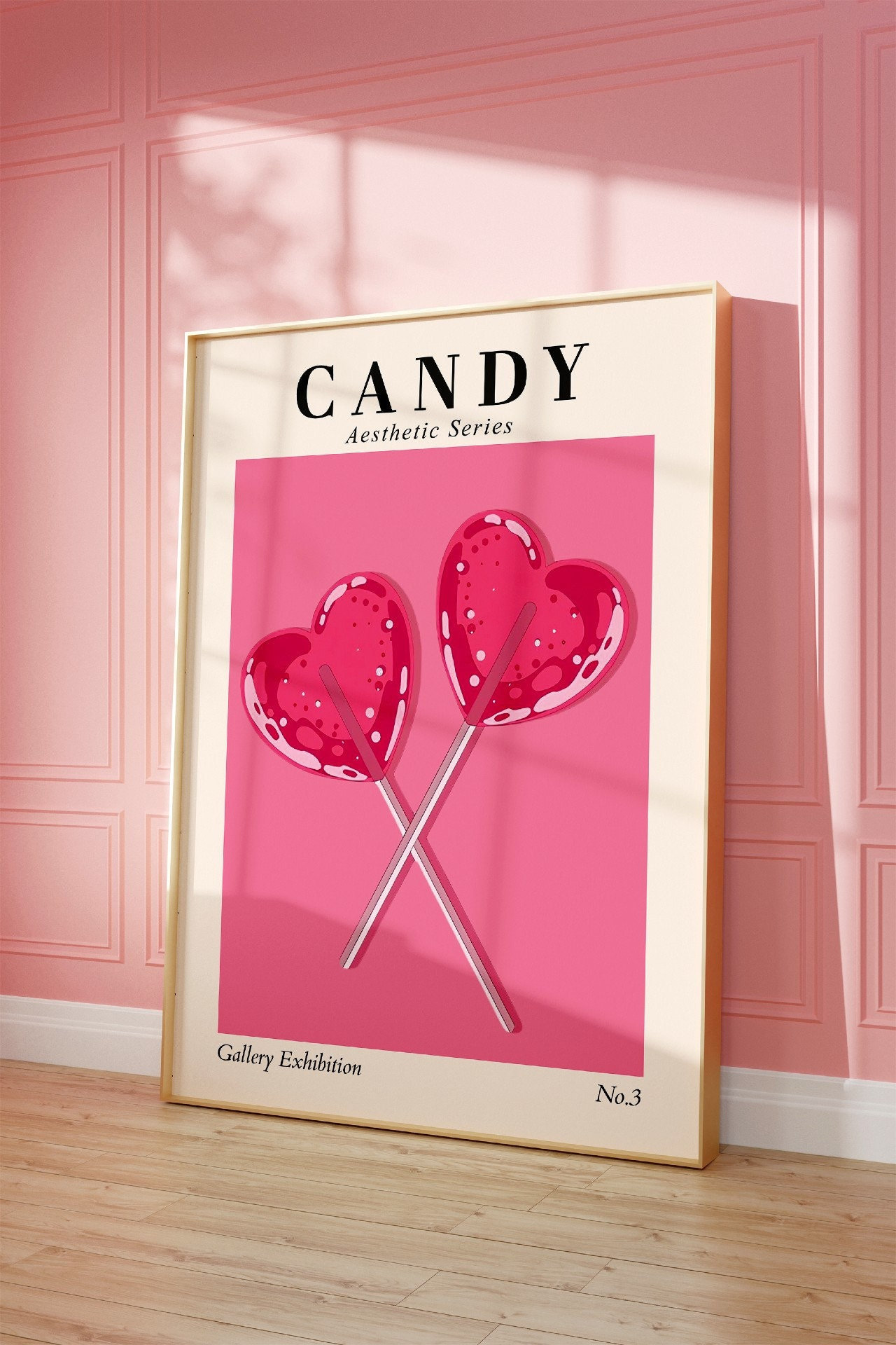 Pink Heart Lollipop Print: 90's Candy Wall Art - Etsy, image size:1280x1920