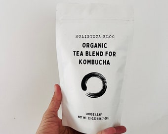 Organic Kombucha Tea Blend – Black & Green Loose Leaf (2 Ounces)