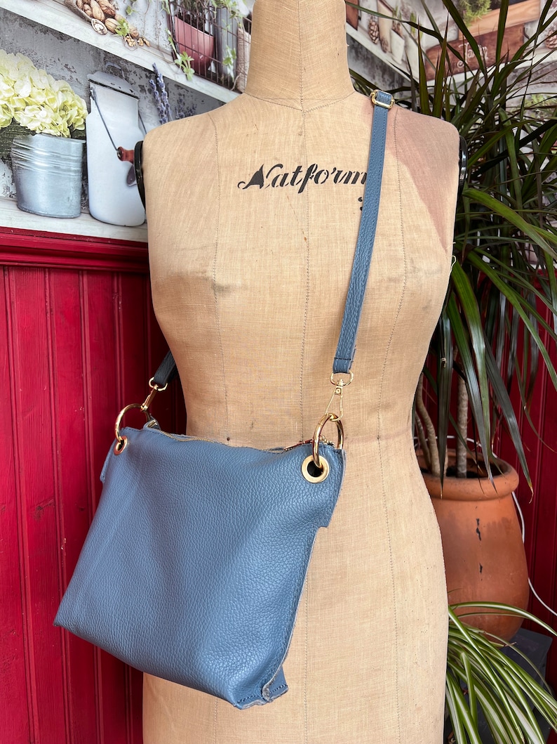 Genuine Leather Bag, Shoulder Bag, Ladies, Italian Made, Real Leather ...