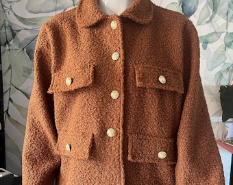 Boucle Jacket with Gold Buttons
