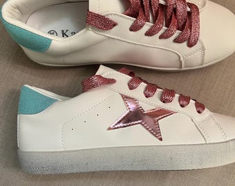 Weiß Metallic Metallic Sneaker