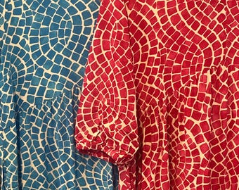 Mosaic Print Dress - Ladies Fashion