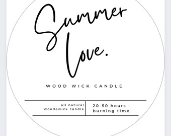 Clean minimalist editable candle sticker