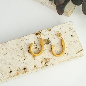 Chic and Stylish Silver Earrings Gold Plated 925 Sterling Silver image 5