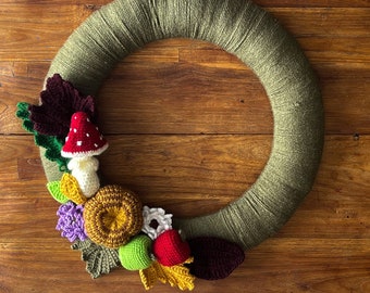Fall  door hanger, Thanksgiving wreath