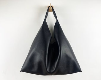 Bolso de mano de cuero suave para mujer, bolso holgazán de cuero vegano, bolso de compras bolso de hombro de cuero para niña, bolso hobo, bolso diario Hnadbag para niña