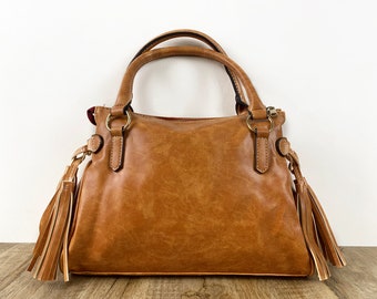 Sac à main en cuir végétalien pour femme, sac à main pour femme, sac à bandoulière en cuir pour fille, cadeau femme sac à provisions pour maman