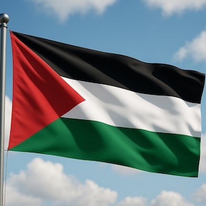 Bandiera della Palestina in poliestere - 90 x 150 cm o 60 x 90 cm - bandiera con occhielli in ottone