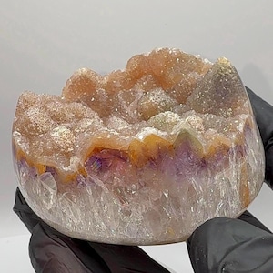 Sugar Rainbow Amethyst Cupcake, Sugary Druzy Rainbow Amethyst Cutbase Freeform