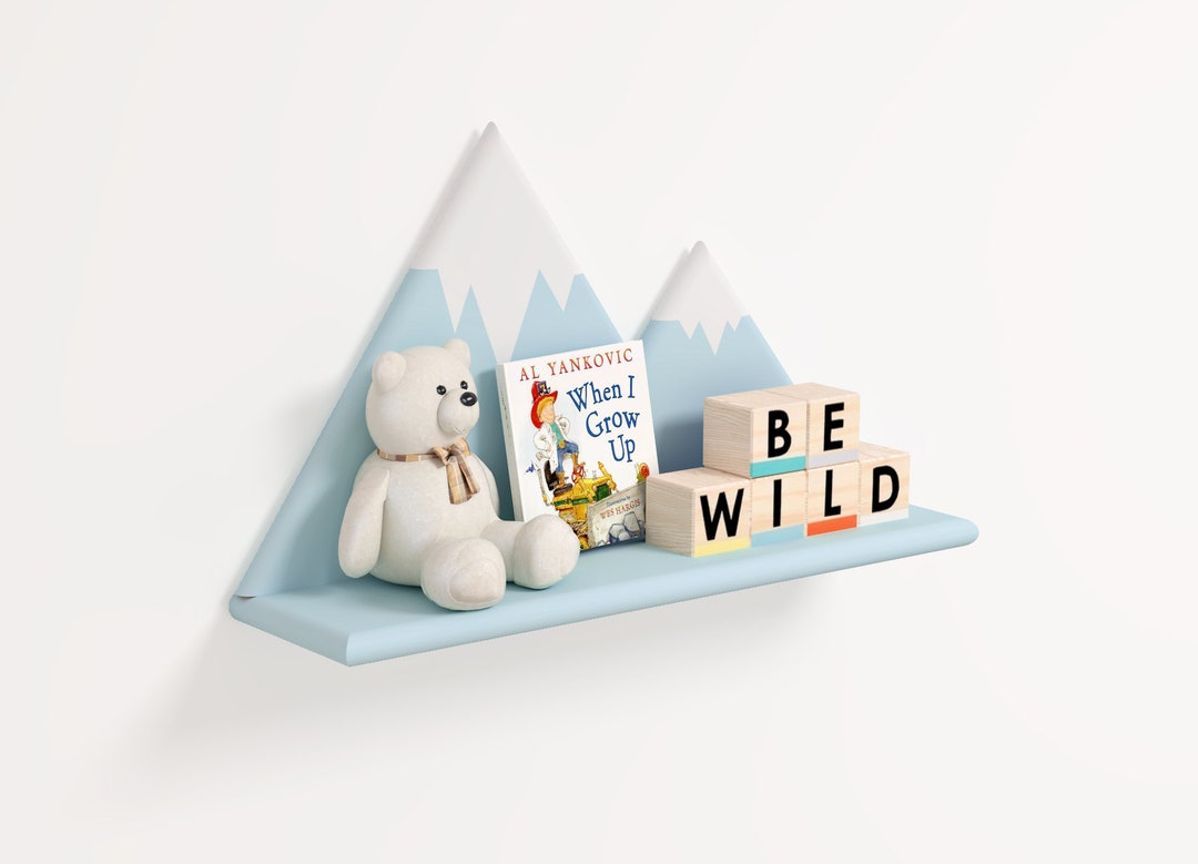 Mountain Wall Shelf Kids Room Etsy
