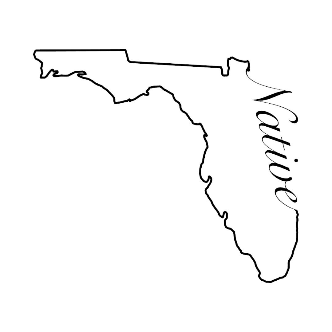 Florida State Native Florida Outline SVG File Digital - Etsy UK