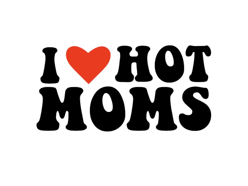 I Love Hot Moms Aufnäher - 2x Lustige Moral Patches - Für Kleidung, Rucksäcke & Taktische Ausrüstung