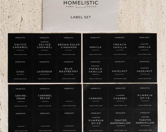 Minimalist Waterproof Coffee Syrup Labels Black and White Coffee Bar Organization Sticker Sheets Custom Espresso Flavor Decals Homelistic