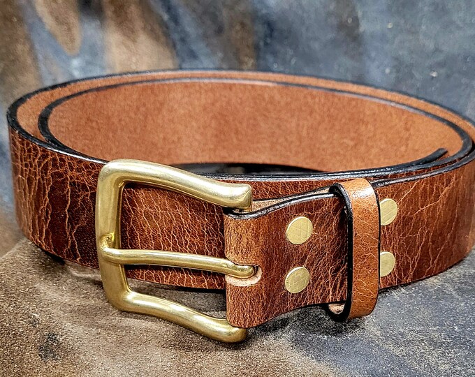 Buffalo leather belt