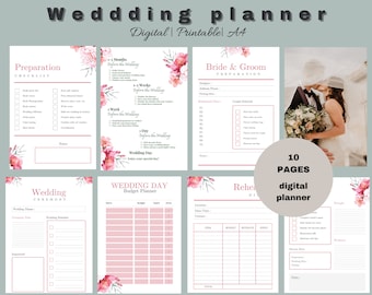 Wedding Planner Afdrukbaar, Afdrukbare Wedding Planner Kit, Wedding Binder Template, Wedding Planning Book, Wedding Planner Organizer
