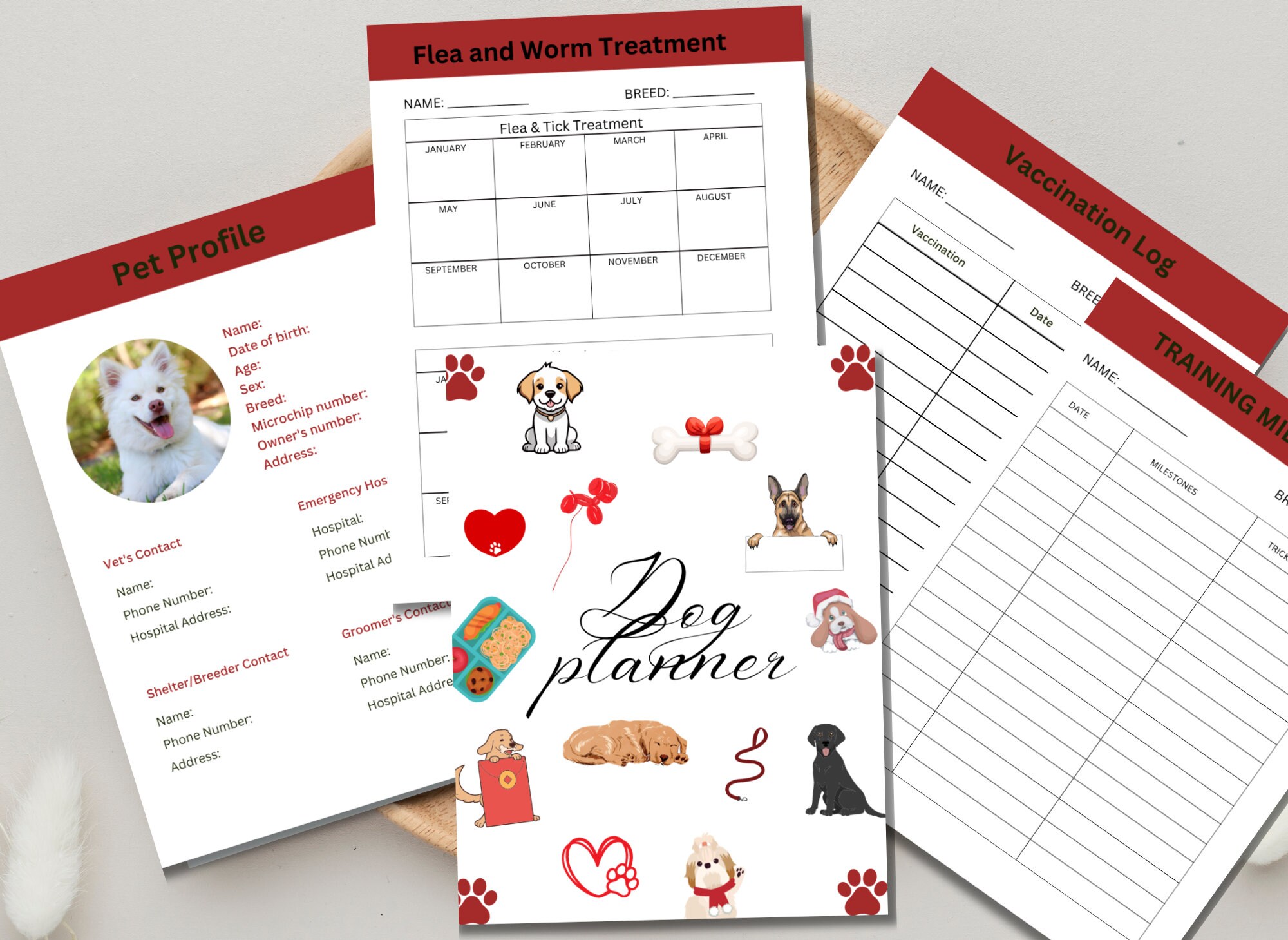 Dog Care Planner Printable, Dog Training, Dog Walking, Dog Tracker, Dog ...