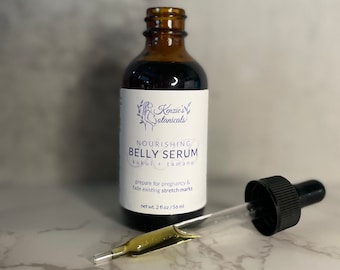 Organic Belly Serum: Tamanu & Kukui Oils | Prevent Stretch Marks and Soothe Itchiness