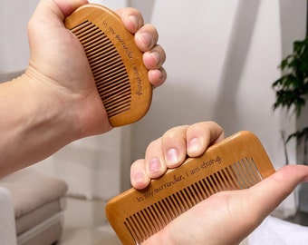 Engraved Birthing Comb: Labor Pain Management & Contraction Distraction | Birth Affirmation and Keepsake