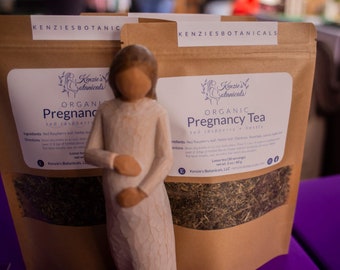 Organic Herbal Pregnancy Tea | Labor Preparation | Support Healthy Pregnancy & Postpartum | Red Raspberry Leaf and Nettle | Loose Leaf