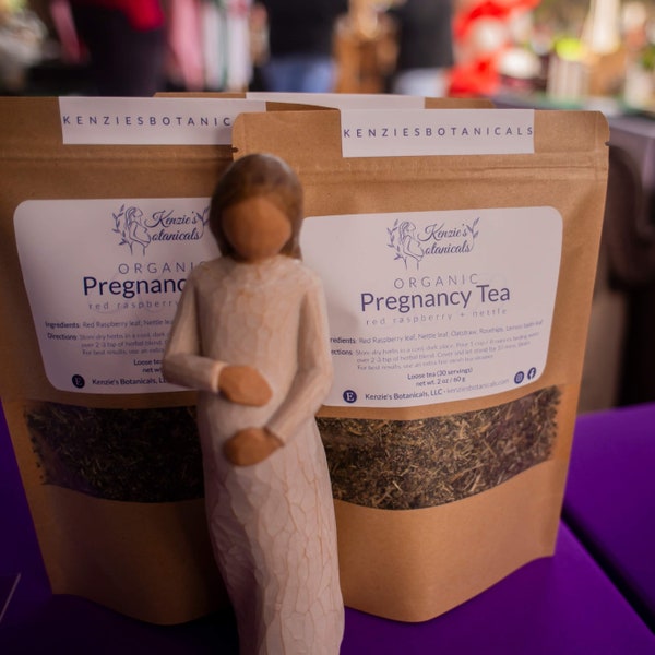 Organic Herbal Pregnancy Tea | Labor Preparation | Support Healthy Pregnancy & Postpartum | Red Raspberry Leaf and Nettle | Loose Leaf