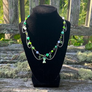 Green Fairy Flower Necklace