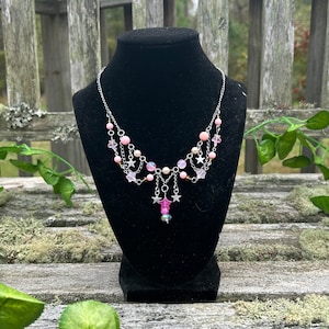 Pink Stardrop Fairy Necklace