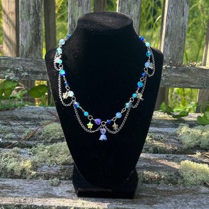 Blue Fairy Flower Necklace
