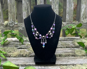 Purple Stardrop Fairy Necklace