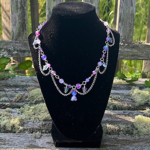 Purple Fairy Flower Necklace