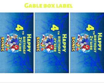 Gable box labels party box birthday party BABYSHOWER gift box toy box snacks cookies favor box labels