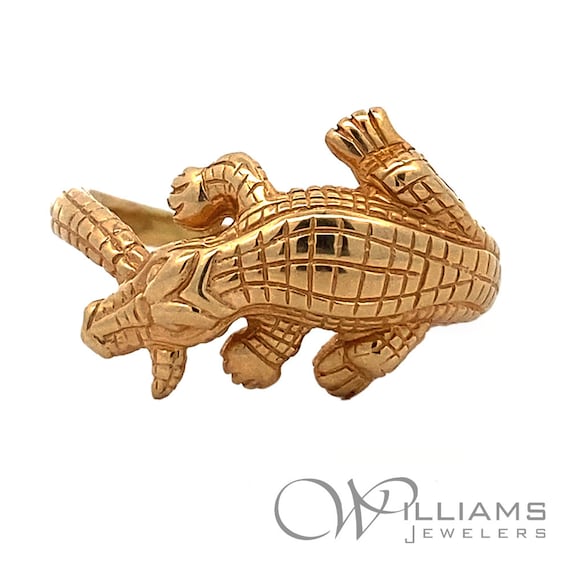 14ky Gold Alligator Ring - image 2