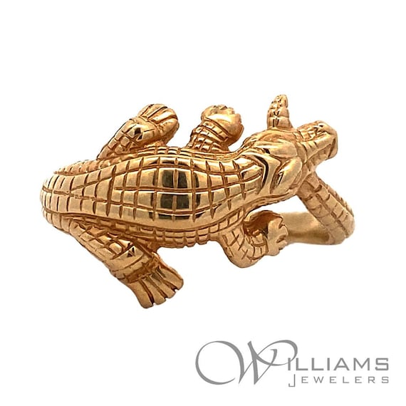 14ky Gold Alligator Ring - image 1