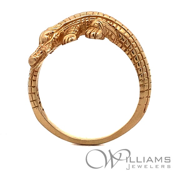 14ky Gold Alligator Ring - image 6